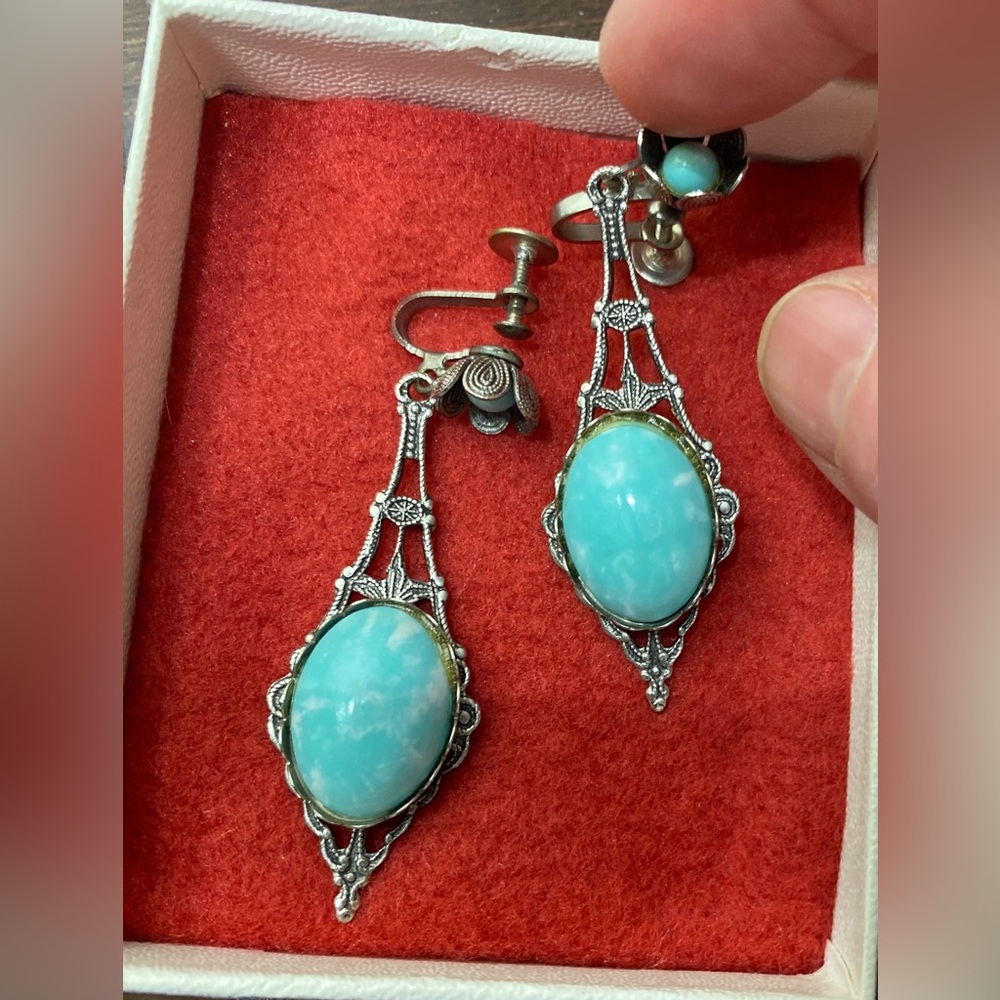 Antique clip on earrings